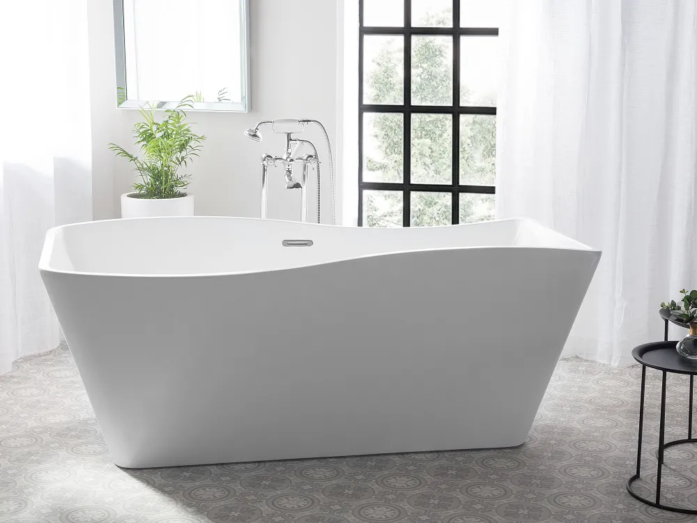 Kylpy- & Poreammeet<Beliani Kylpyamme Vapaasti Seisova Valkoinen 170 X 78 Cm Maravilla