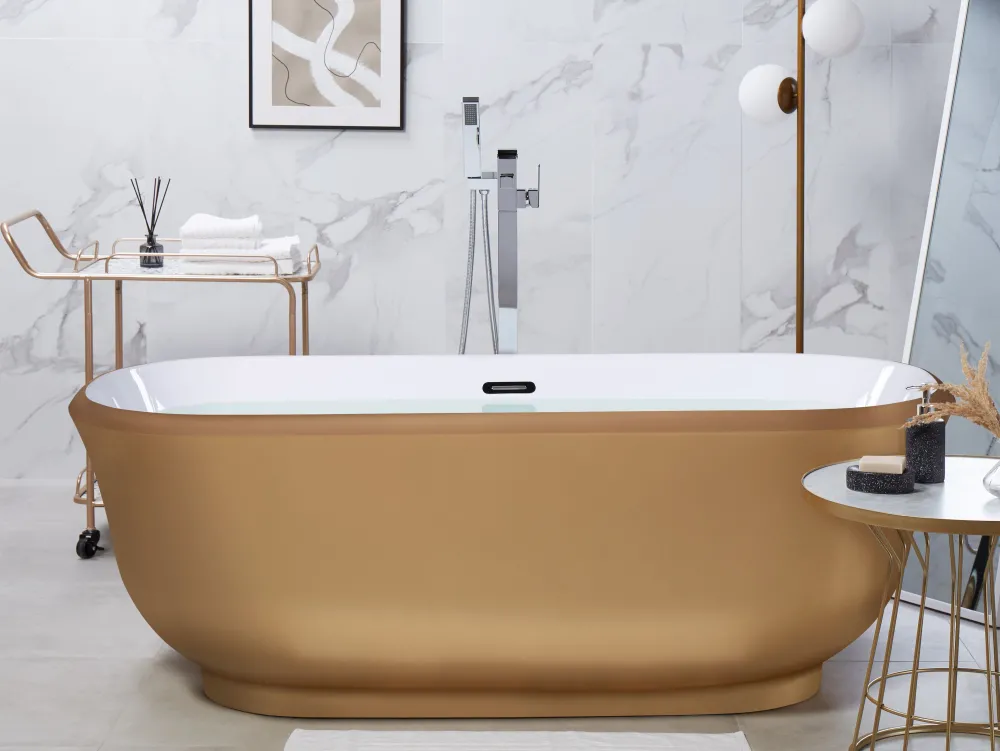 Fashion Beliani Kylpyamme Vapaasti Seisova Kulta 170 X 77 Cm Tesoro