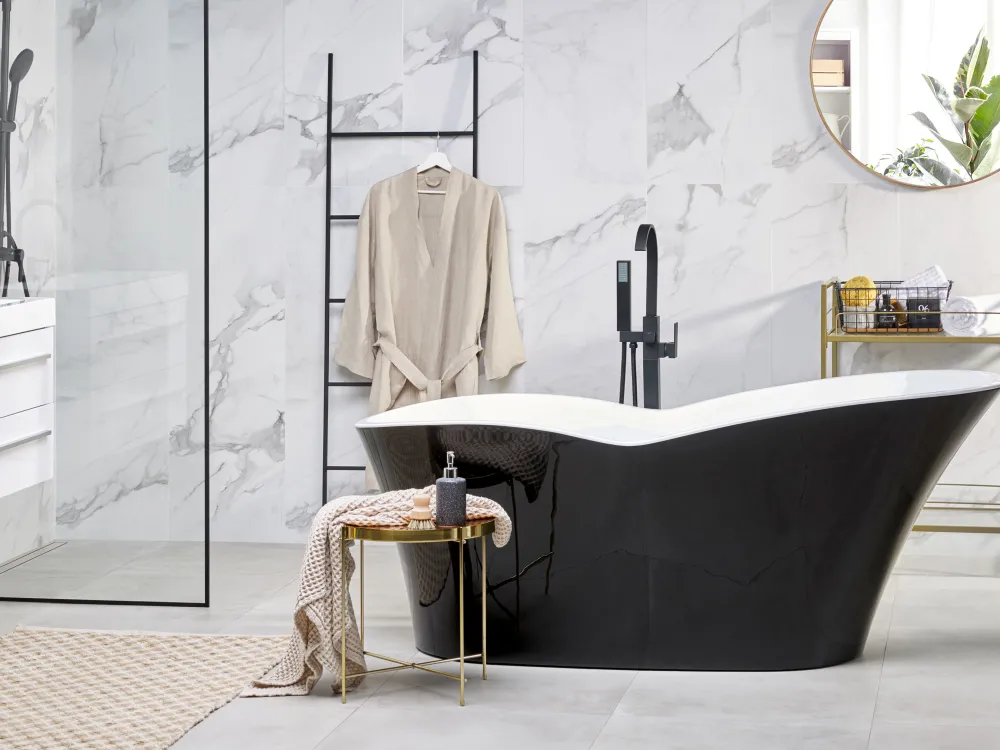 Cheap Beliani Kylpyamme Vapaasti Seisova Musta 170 X 80 Cm Dulcina