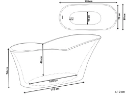 Cheap Beliani Kylpyamme Vapaasti Seisova Musta 170 X 80 Cm Dulcina