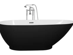 Flash Sale Beliani Kylpyamme Vapaasti Seisova Musta/Valkoinen 173 X 82 Cm Guiana