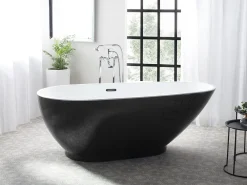 Flash Sale Beliani Kylpyamme Vapaasti Seisova Musta/Valkoinen 173 X 82 Cm Guiana