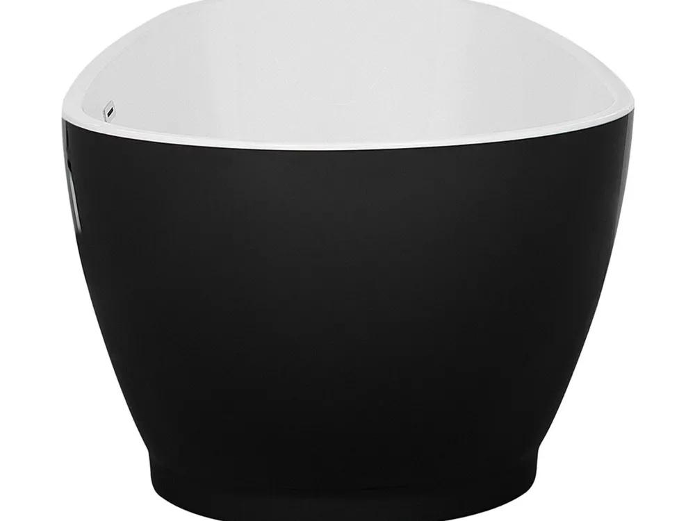 Flash Sale Beliani Kylpyamme Vapaasti Seisova Musta/Valkoinen 173 X 82 Cm Guiana