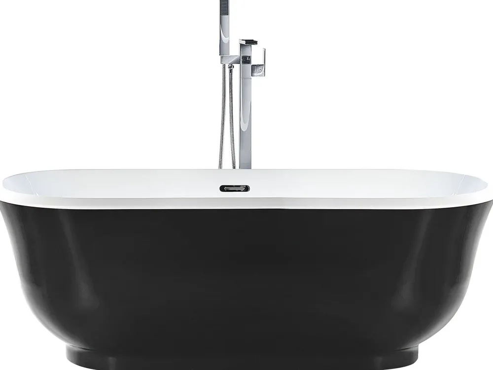 Store Beliani Kylpyamme Vapaasti Seisova Musta 170 X 77 Cm Tesoro