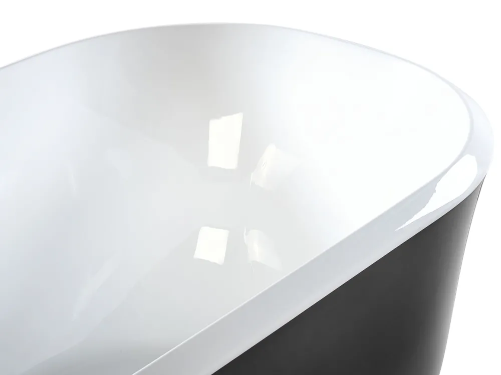 Store Beliani Kylpyamme Vapaasti Seisova Musta 170 X 77 Cm Tesoro