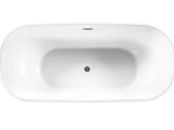 Store Beliani Kylpyamme Vapaasti Seisova Musta 170 X 77 Cm Tesoro