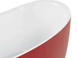 Kylpy- & Poreammeet<Beliani Kylpyamme Vapaasti Seisova Punainen 180 X 78 Cm Coco