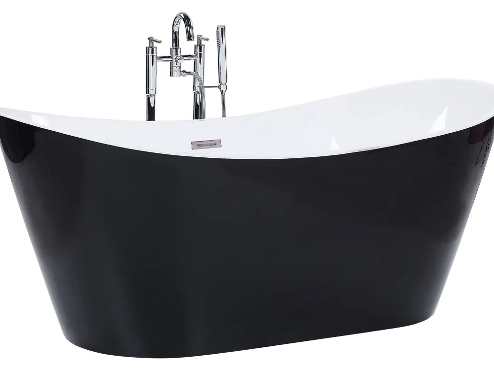 Kylpy- & Poreammeet<Beliani Kylpyamme Vapaasti Seisova Musta 180 X 78 Cm Antigua