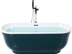 Kylpy- & Poreammeet<Beliani Kylpyamme Vapaasti Seisova Sinivihrea 170 X 77 Cm Tesoro