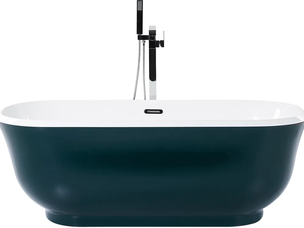 Kylpy- & Poreammeet<Beliani Kylpyamme Vapaasti Seisova Sinivihrea 170 X 77 Cm Tesoro