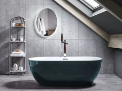 Discount Beliani Kylpyamme Vapaasti Seisova Sinivihrea 170 X 80 Cm Nevis