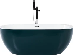 Discount Beliani Kylpyamme Vapaasti Seisova Sinivihrea 170 X 80 Cm Nevis