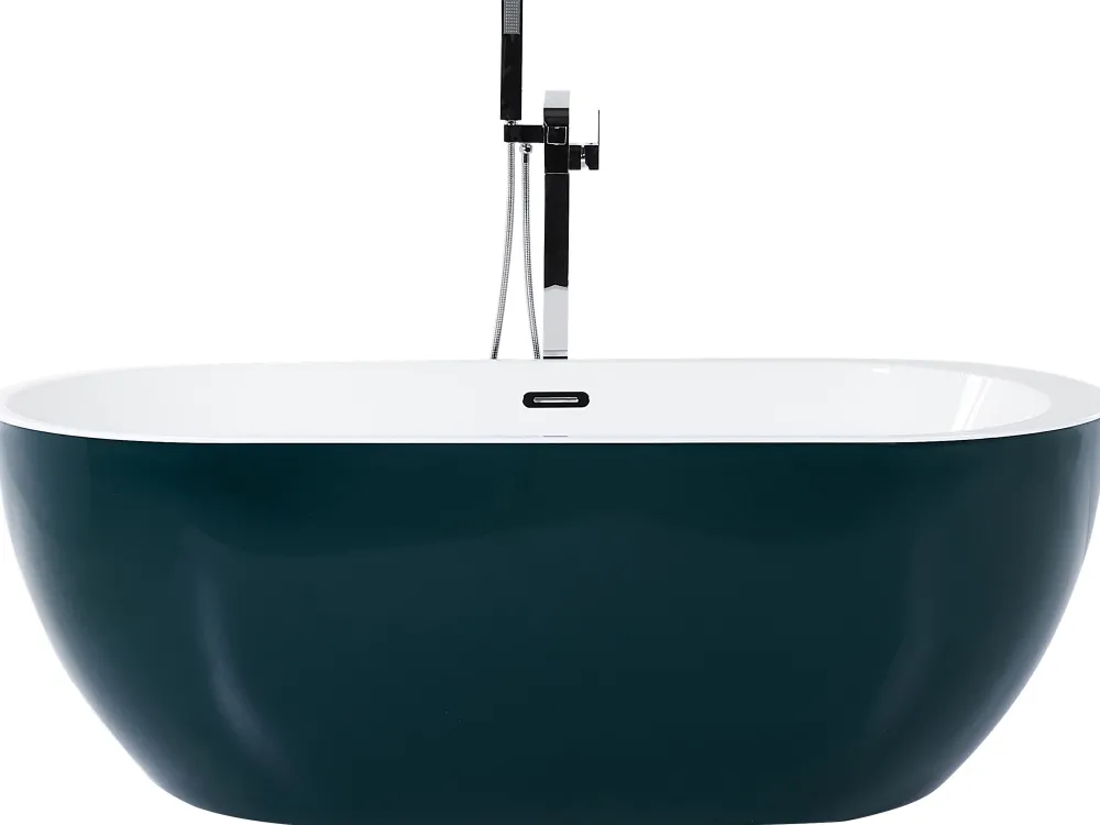 Discount Beliani Kylpyamme Vapaasti Seisova Sinivihrea 170 X 80 Cm Nevis