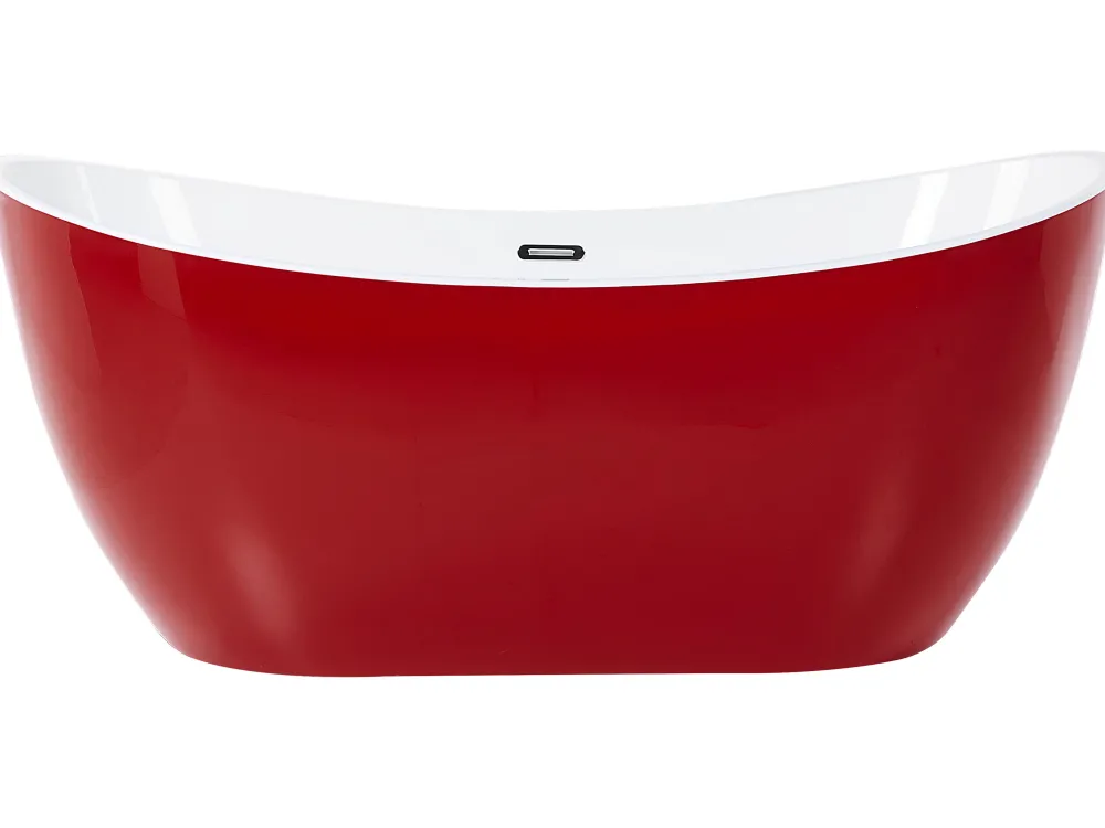 Kylpy- & Poreammeet<Beliani Kylpyamme Vapaasti Seisova Punainen 150 X 75 Cm Antigua