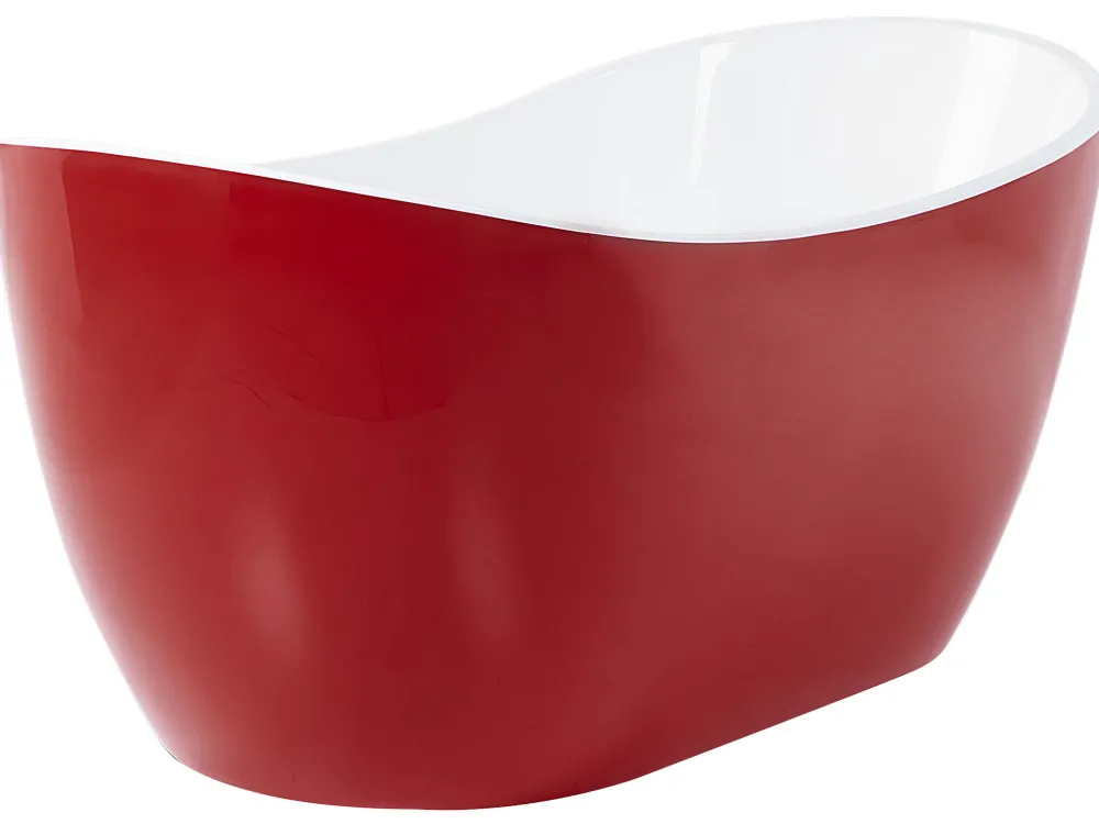 Kylpy- & Poreammeet<Beliani Kylpyamme Vapaasti Seisova Punainen 150 X 75 Cm Antigua