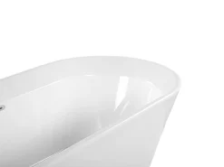 Cheap Beliani Kylpyamme Vapaasti Seisova Valkoinen 170 X 80 Cm Ovalle