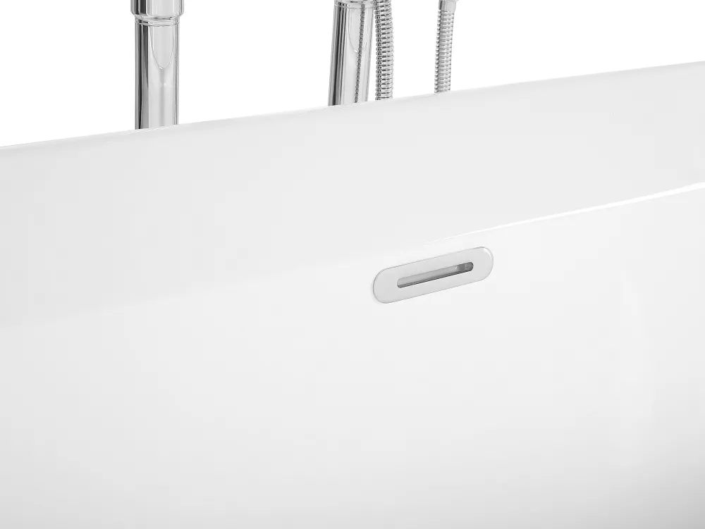 Cheap Beliani Kylpyamme Vapaasti Seisova Valkoinen 170 X 80 Cm Ovalle