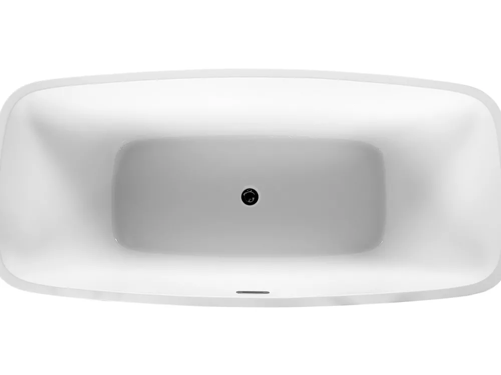 Kylpy- & Poreammeet<Beliani Kylpyamme Vapaasti Seisova Valkoinen 170 X 78 Cm Mingo