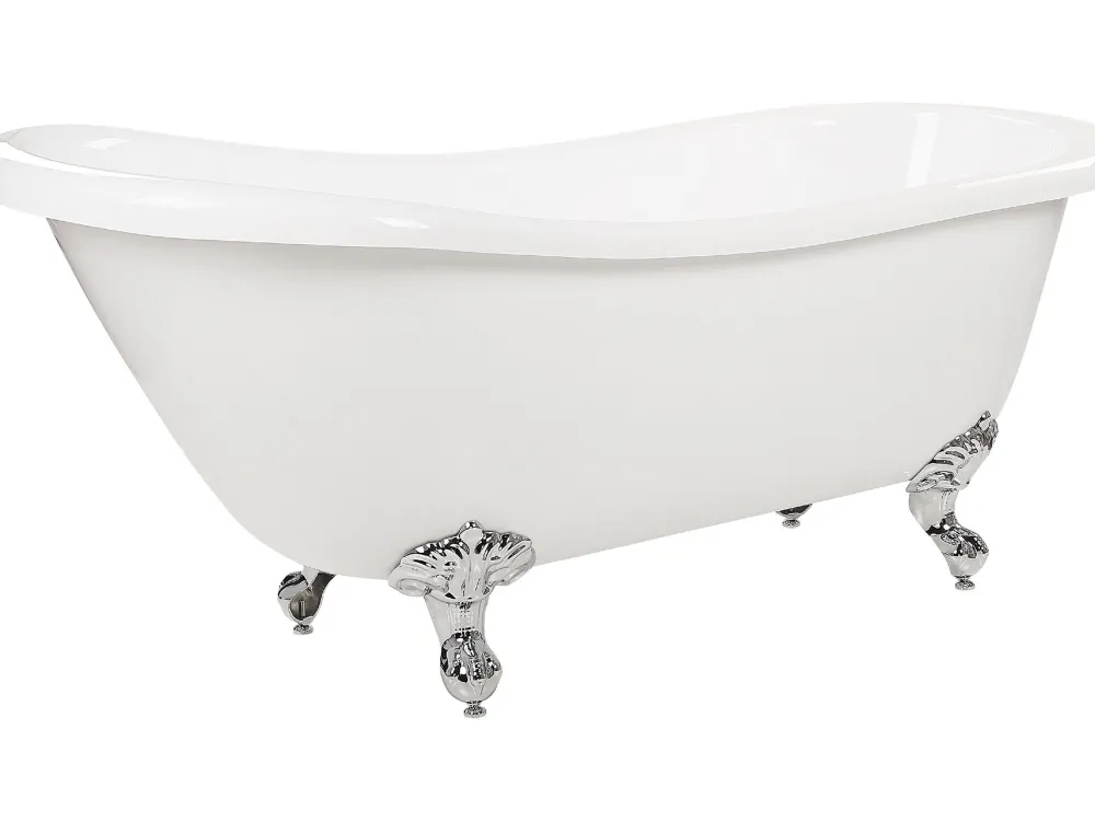 New Beliani Kylpyamme Vapaasti Seisova Valkoinen 170 X 76 Cm Cayman