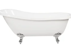 New Beliani Kylpyamme Vapaasti Seisova Valkoinen 170 X 76 Cm Cayman