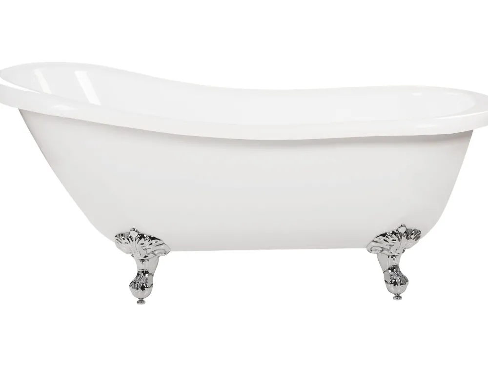 New Beliani Kylpyamme Vapaasti Seisova Valkoinen 170 X 76 Cm Cayman