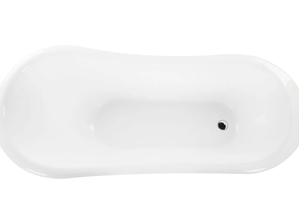 New Beliani Kylpyamme Vapaasti Seisova Valkoinen 170 X 76 Cm Cayman