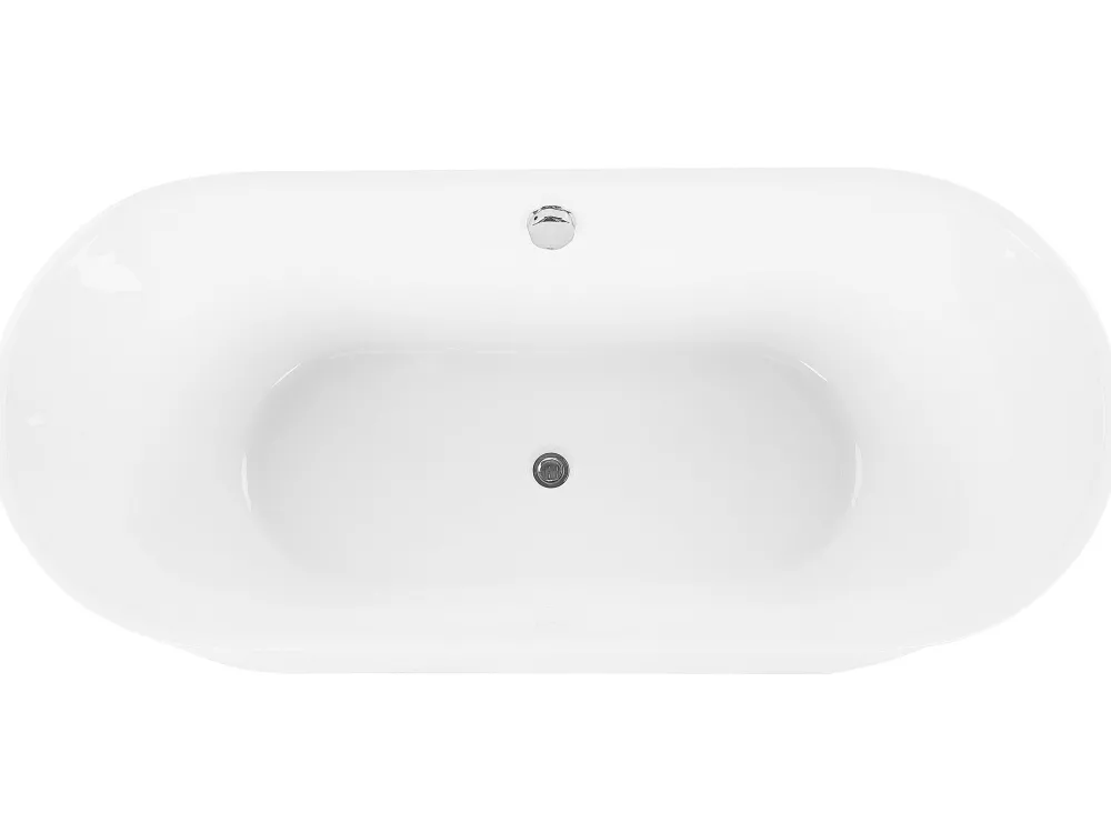 Outlet Beliani Kylpyamme Vapaasti Seisova Valkoinen 170 X 75 Cm Catalina