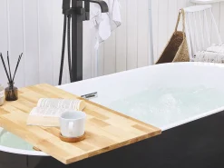 Hot Beliani Kylpyamme Vapaasti Seisova Musta 150 X 75 Cm Nevis