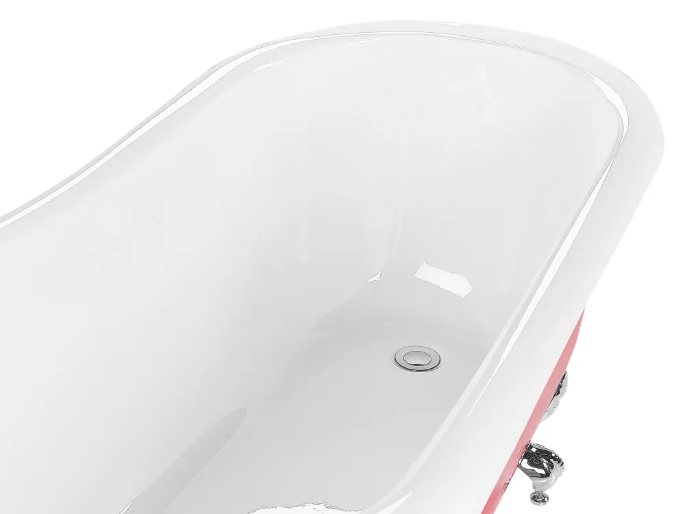 Sale Beliani Kylpyamme Vapaasti Seisova Punainen 153 X 77 Cm Cayman