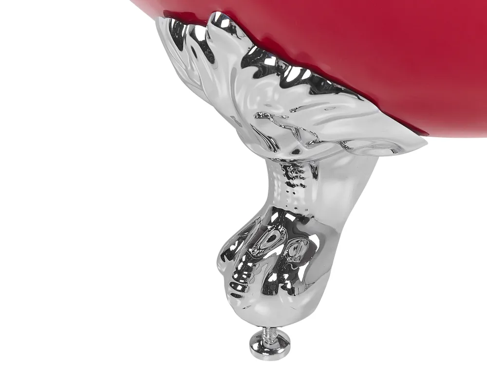 Sale Beliani Kylpyamme Vapaasti Seisova Punainen 153 X 77 Cm Cayman