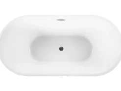 Kylpy- & Poreammeet<Beliani Kylpyamme Vapaasti Seisova Musta 170 X 72 Cm Havana