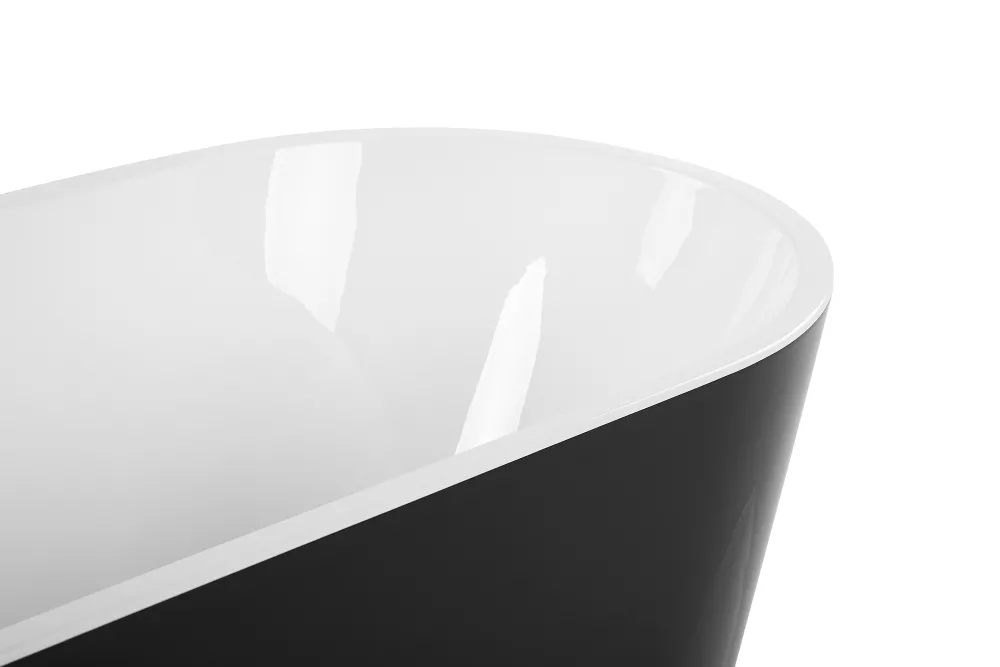 Kylpy- & Poreammeet<Beliani Kylpyamme Vapaasti Seisova Musta 170 X 72 Cm Havana