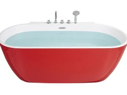 Cheap Beliani Kylpyamme Vapaasti Seisova Punainen 170 X 80 Cm Rotso