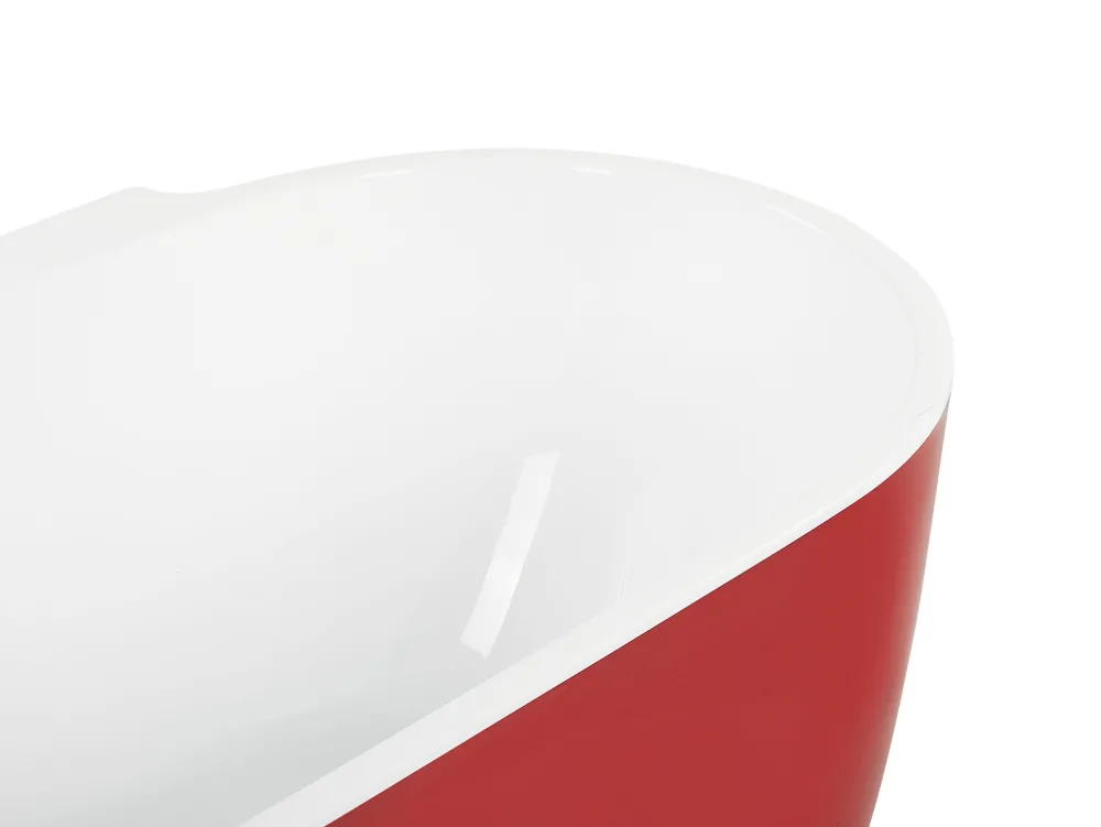 Cheap Beliani Kylpyamme Vapaasti Seisova Punainen 170 X 80 Cm Rotso