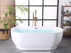 Kylpy- & Poreammeet<Beliani Kylpyamme Vapaasti Seisova Valkoinen 170 X 78 Cm Levera