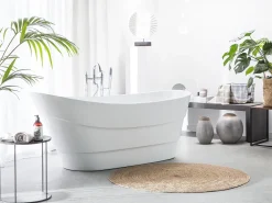 Shop Beliani Kylpyamme Vapaasti Seisova Valkoinen 170 X 73 Cm Buenavista