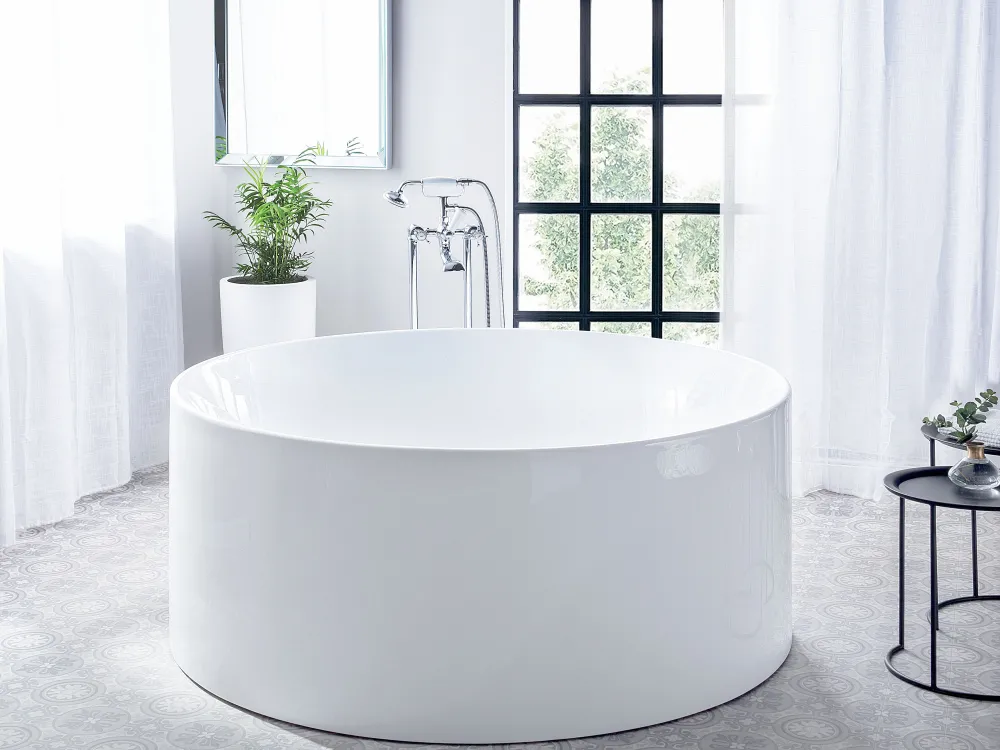 Kylpy- & Poreammeet<Beliani Kylpyamme Vapaasti Seisova Valkoinen 140 Cm Ibiza