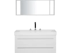 Flash Sale Beliani Kylpyhuoneen Kalusteet 3 Osaa Valkoinen Almeria