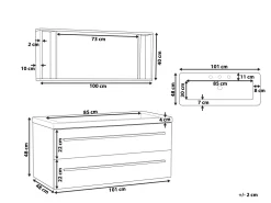 Flash Sale Beliani Kylpyhuoneen Kalusteet 3 Osaa Valkoinen Almeria