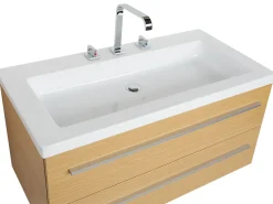 Säilytys<Beliani Kylpyhuoneen Kalusteet 3 Osaa Vaalea Puu Almeria