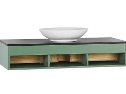 Säilytys<Beliani Kylpyhuoneen Kalusteet 4 Osaa Vihrea/Vaalea Puu Zaragoza