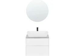 New Beliani Kylpyhuoneen Kalusteet 3 Osaa Valkoinen Manzon