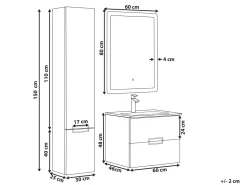 Säilytys<Beliani Kylpyhuoneen Kalusteet 4 Osaa Musta Tudela