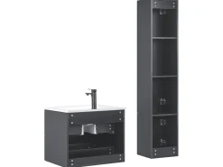 Säilytys<Beliani Kylpyhuoneen Kalusteet 4 Osaa Musta Tudela