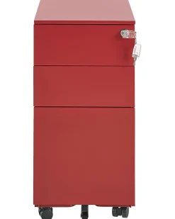 Hot Beliani Laatikosto Metalli 3 Laatikkoa Punainen Bolsena