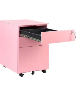 Säilytys<Beliani Laatikosto Teras 3 Laatikkoa Vaaleanpunainen Cami