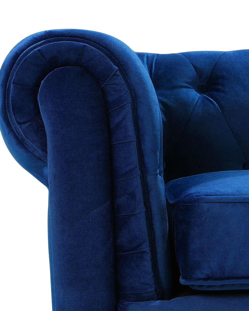 Nojatuolit<Beliani Laivastonsininen Samettiverhoiltu Nojatuoli Chesterfield