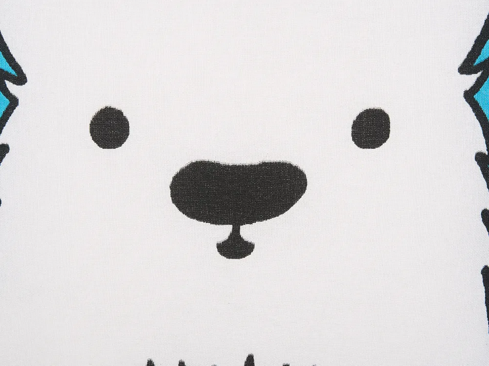 New Beliani Lasten Tyyny Karhu 45 X 45 Cm Sininen Waranasi