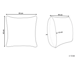 Fashion Beliani Lasten Tyyny Karhu 45 X 45 Cm Oranssi Waranasi