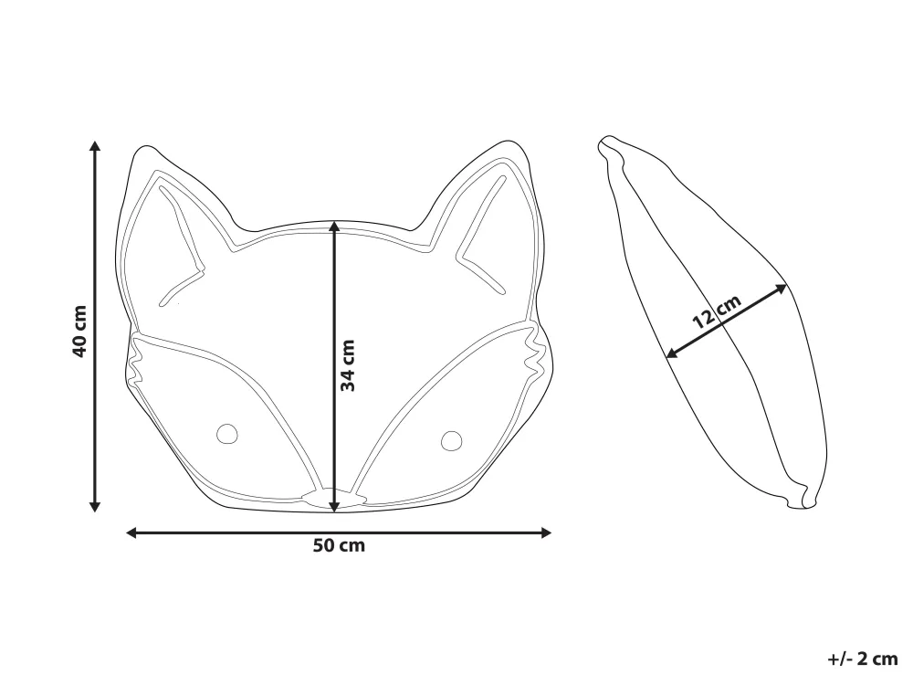Cheap Beliani Lasten Tyyny Kettu 50 X 40 Cm Oranssi Vadodara